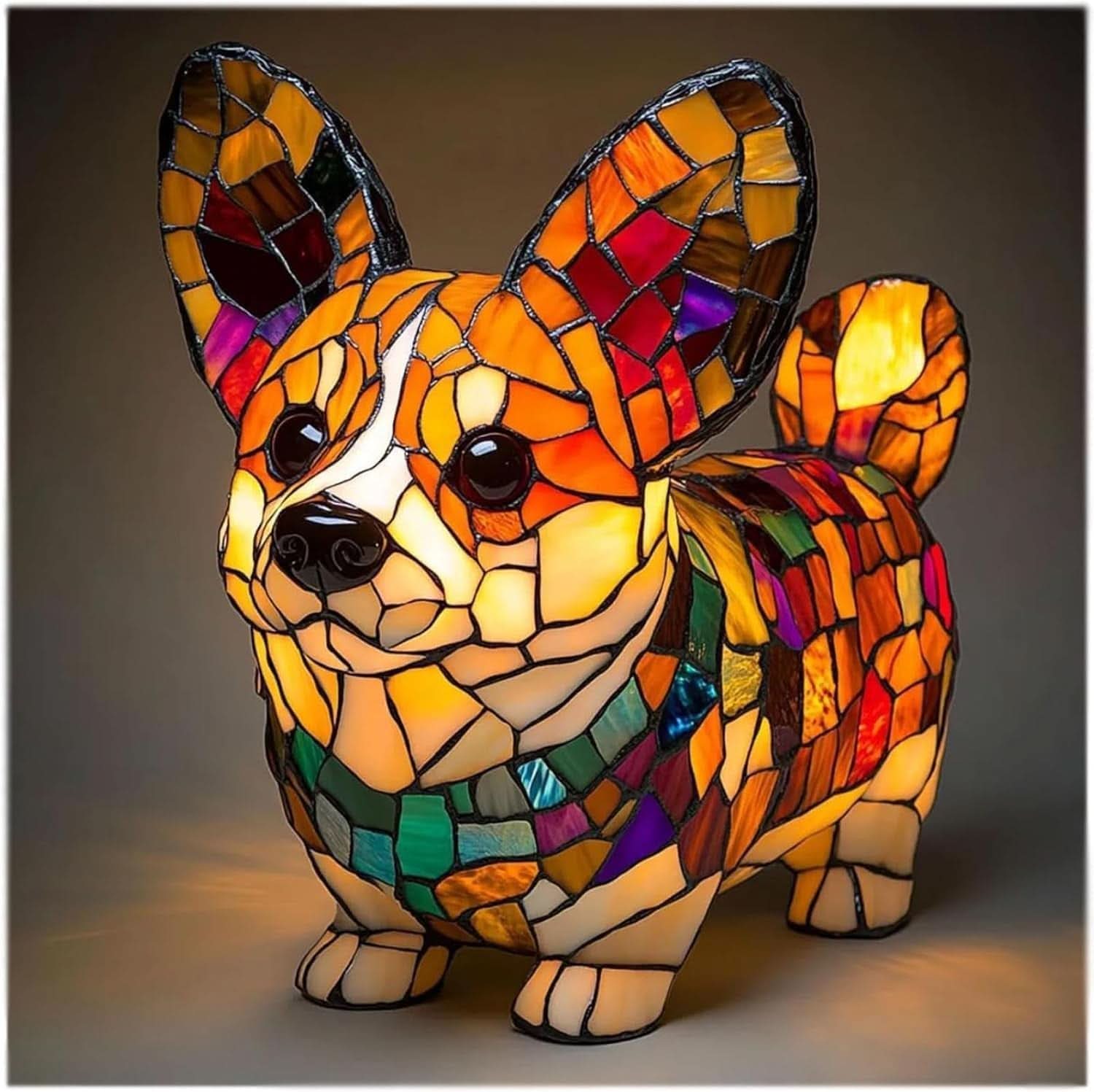 Artistic LED Night Lamp with Dog Breeds - Warm Glow & Compact Design for Cozy Home Decor