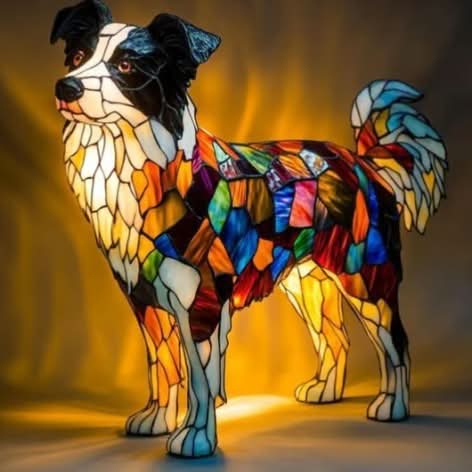 Artistic LED Night Lamp with Dog Breeds - Warm Glow & Compact Design for Cozy Home Decor