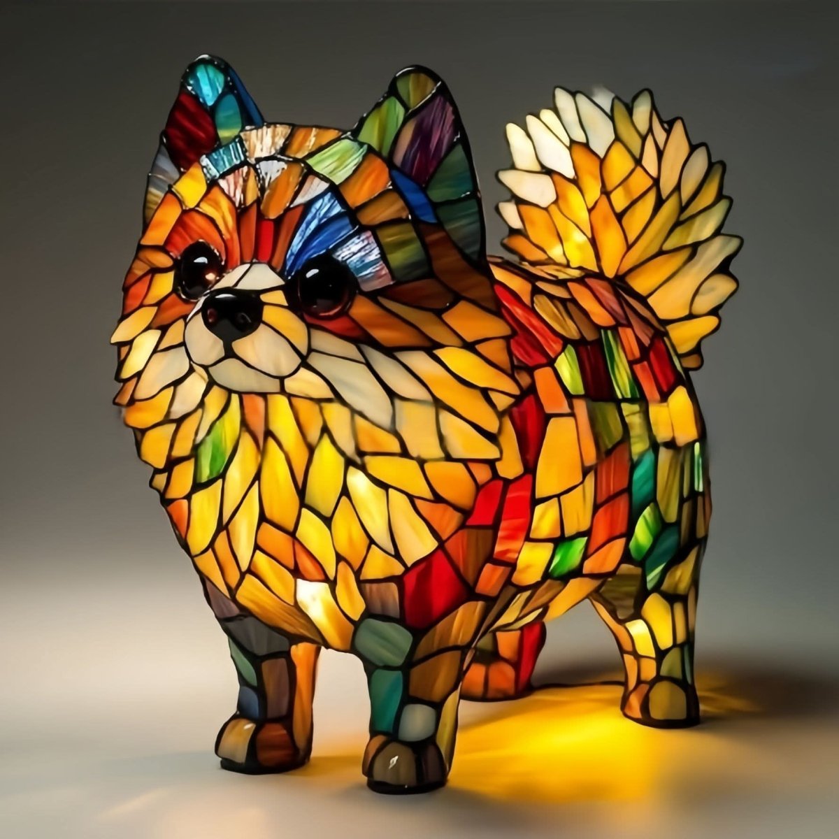 Artistic LED Night Lamp with Dog Breeds - Warm Glow & Compact Design for Cozy Home Decor