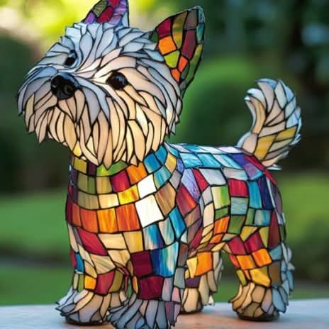 Artistic LED Night Lamp with Dog Breeds - Warm Glow & Compact Design for Cozy Home Decor