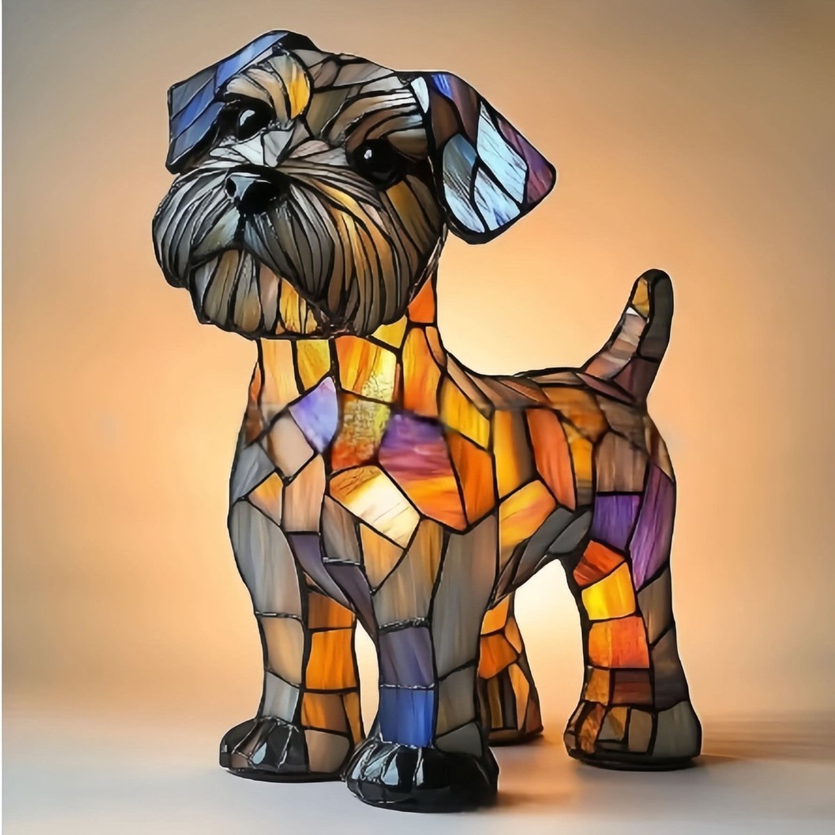 Artistic LED Night Lamp with Dog Breeds - Warm Glow & Compact Design for Cozy Home Decor