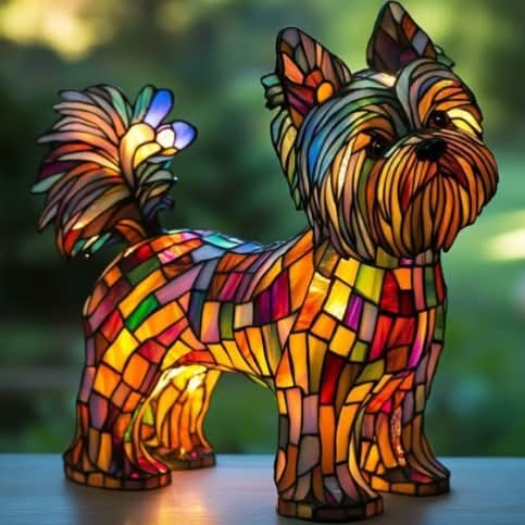 Artistic LED Night Lamp with Dog Breeds - Warm Glow & Compact Design for Cozy Home Decor