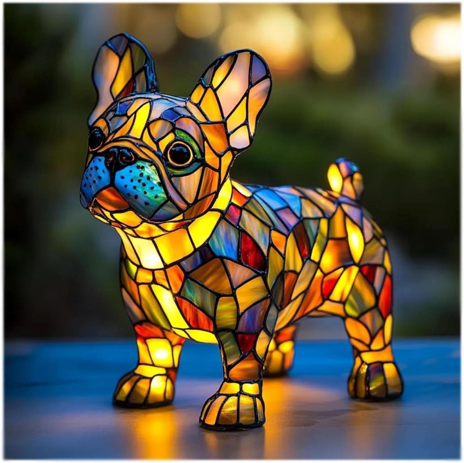 Artistic LED Night Lamp with Dog Breeds - Warm Glow & Compact Design for Cozy Home Decor