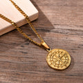 Compass Collection | Stainless Steel Necklace with Cuban Link Chain | Stylish Accessory for Everyday Wear