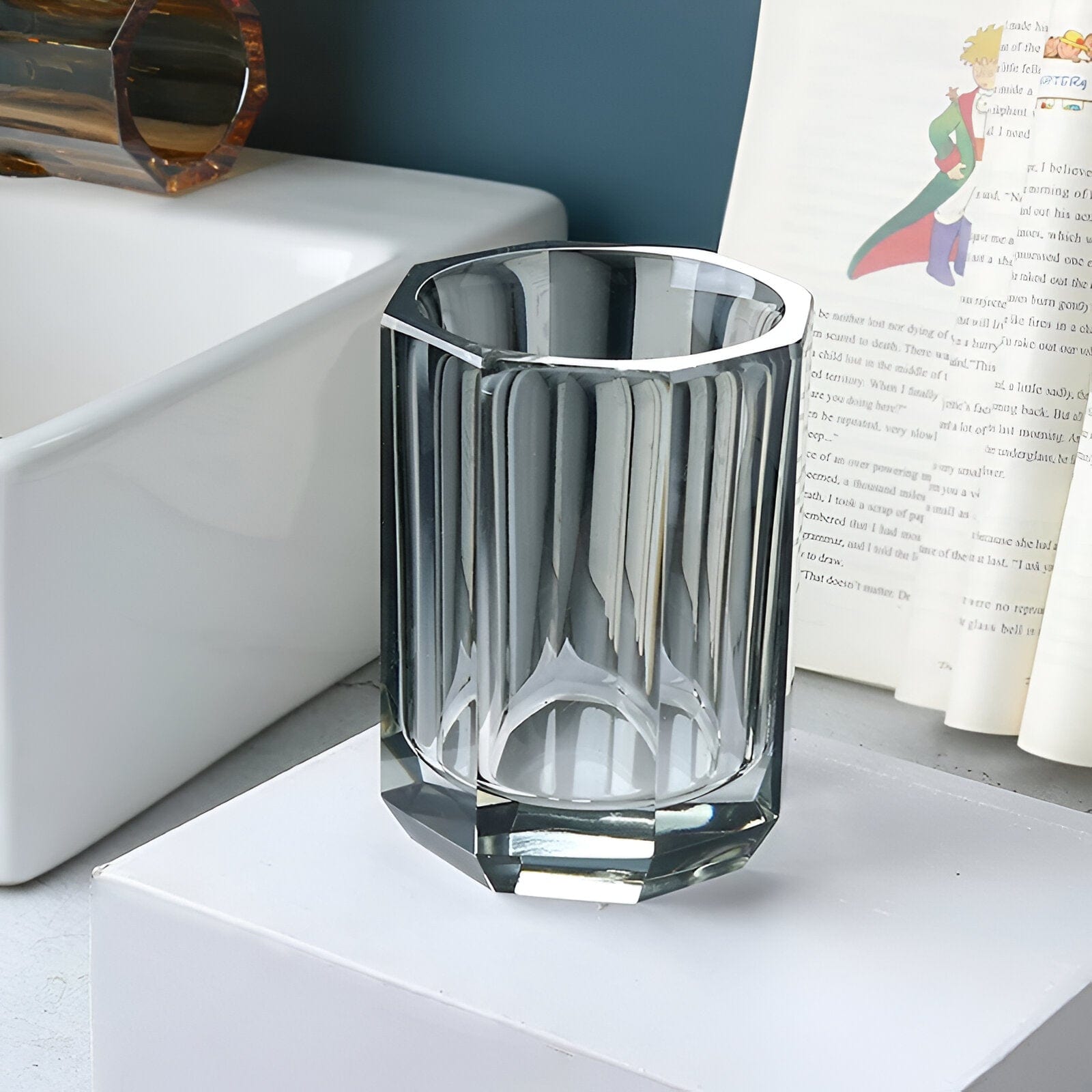 Crystal Glass Bathroom Accessories Set with Elegant Design for Timeless Decor