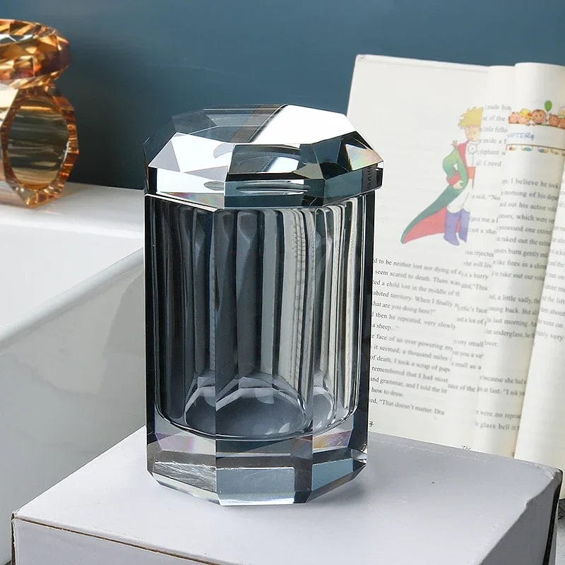 Crystal Glass Bathroom Accessories Set with Elegant Design for Timeless Decor