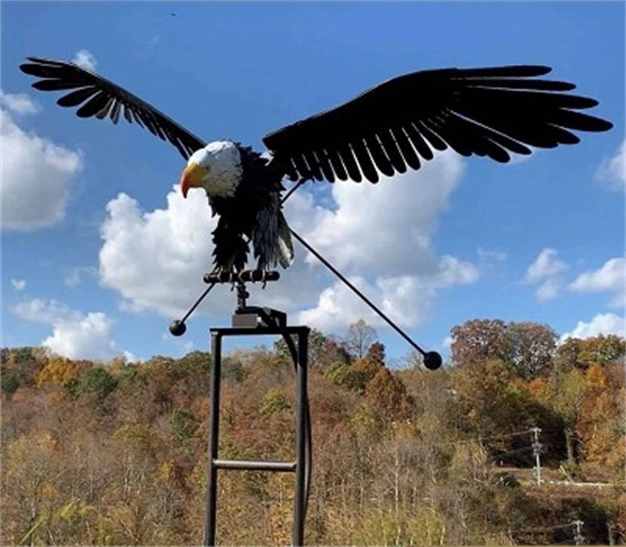 Garden Decor | Metal Bird Wind Spinner with Eye-Catching Movement | Charming Yard Stake for Outdoor Spaces