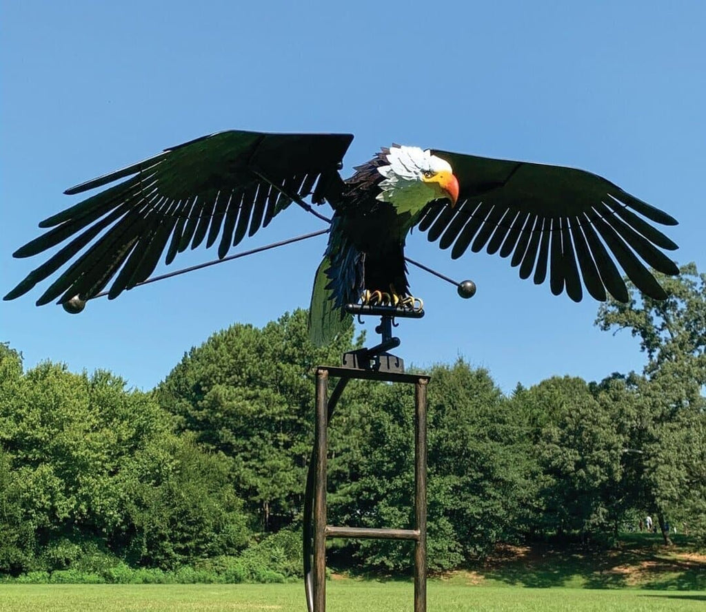 Garden Decor | Metal Bird Wind Spinner with Eye-Catching Movement | Charming Yard Stake for Outdoor Spaces