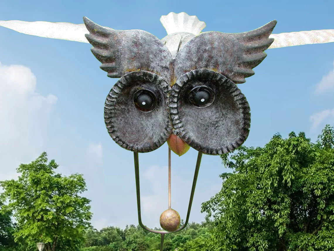 Garden Decor | Metal Bird Wind Spinner with Eye-Catching Movement | Charming Yard Stake for Outdoor Spaces