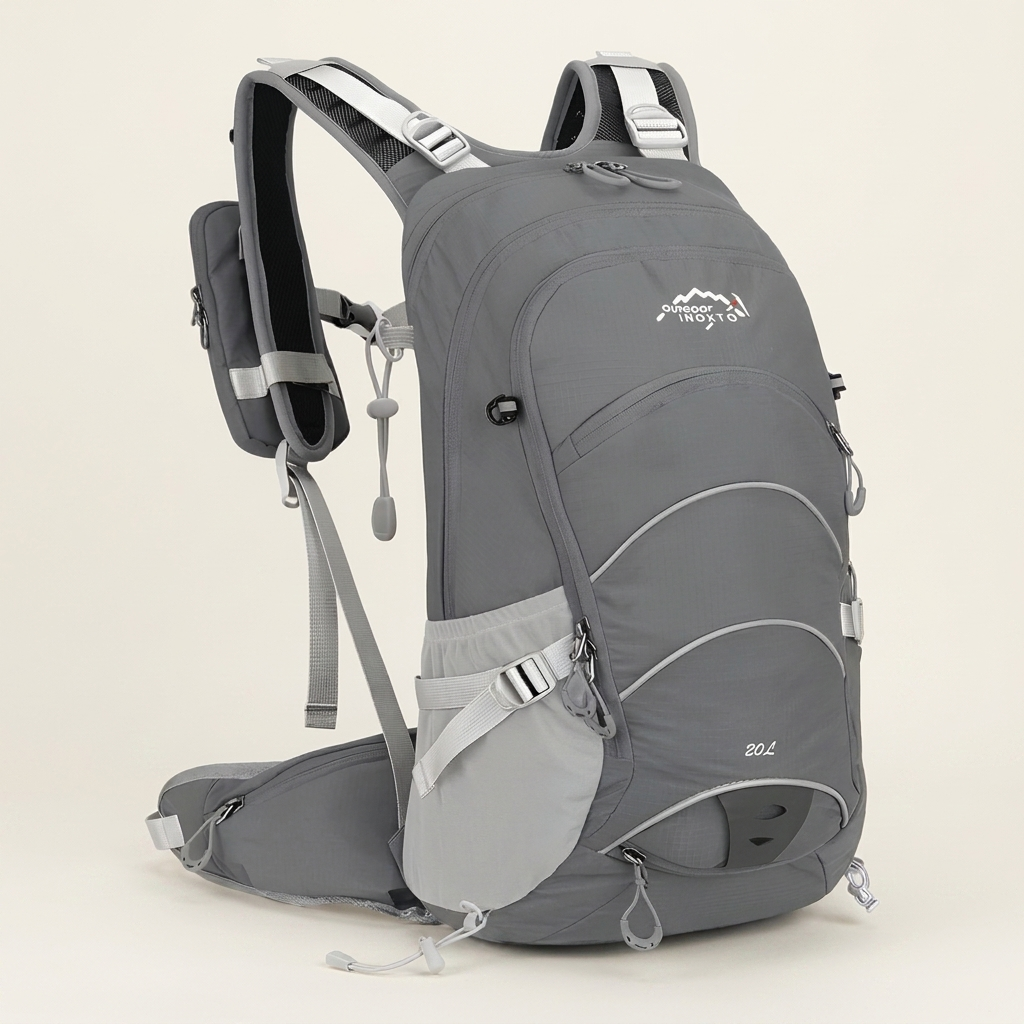 OutdoorPro 20L Waterproof Hiking Backpack — gray hero