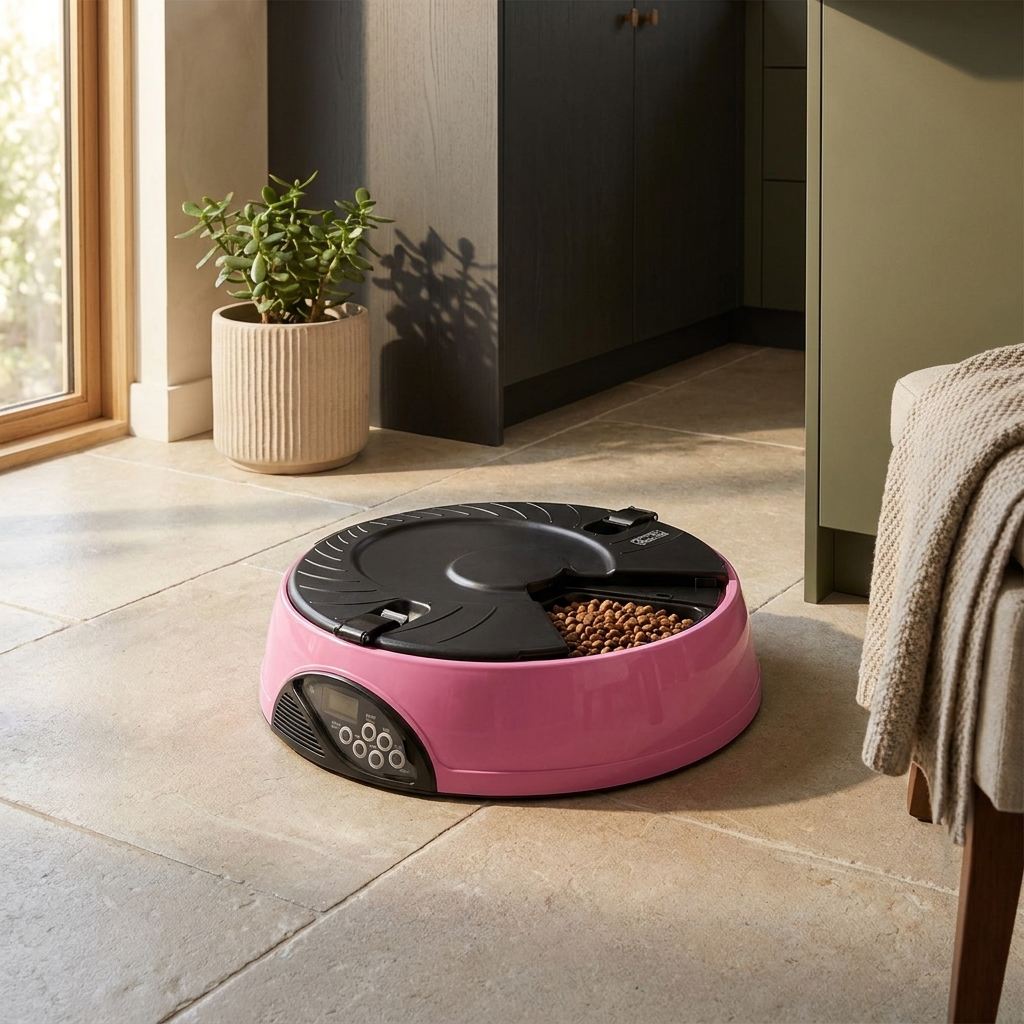 Smart Pet Feeder — in kitchen