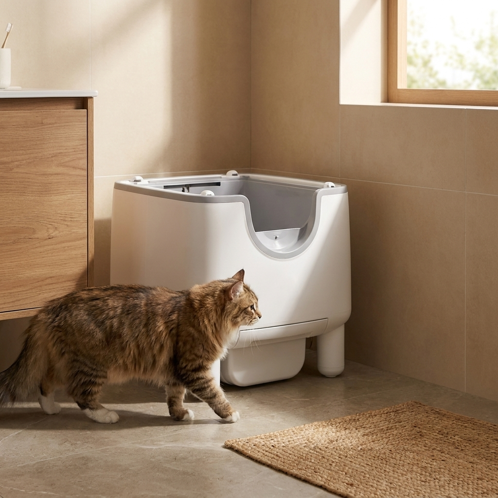 Smart Litter Box — in use