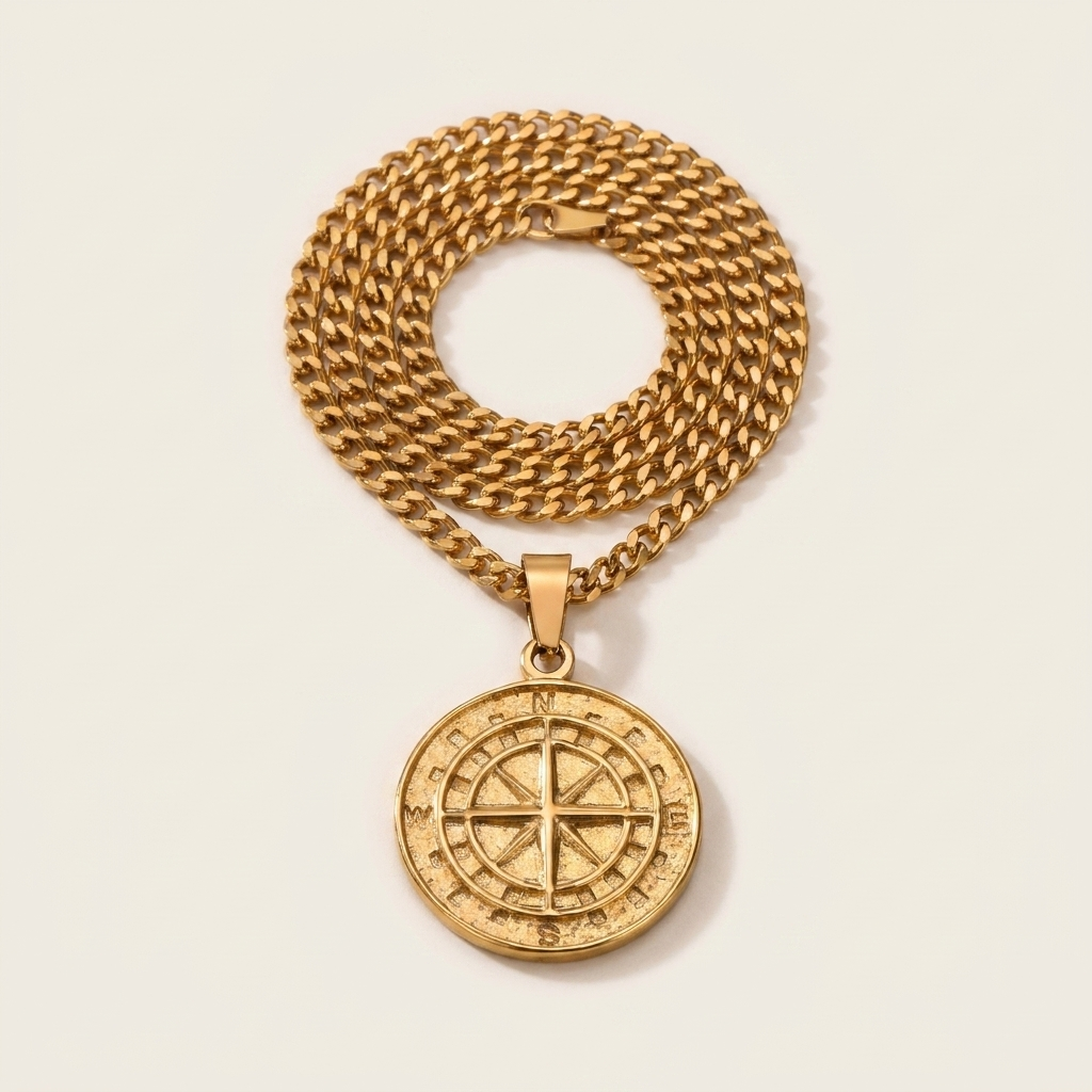 Compass Necklace — hero