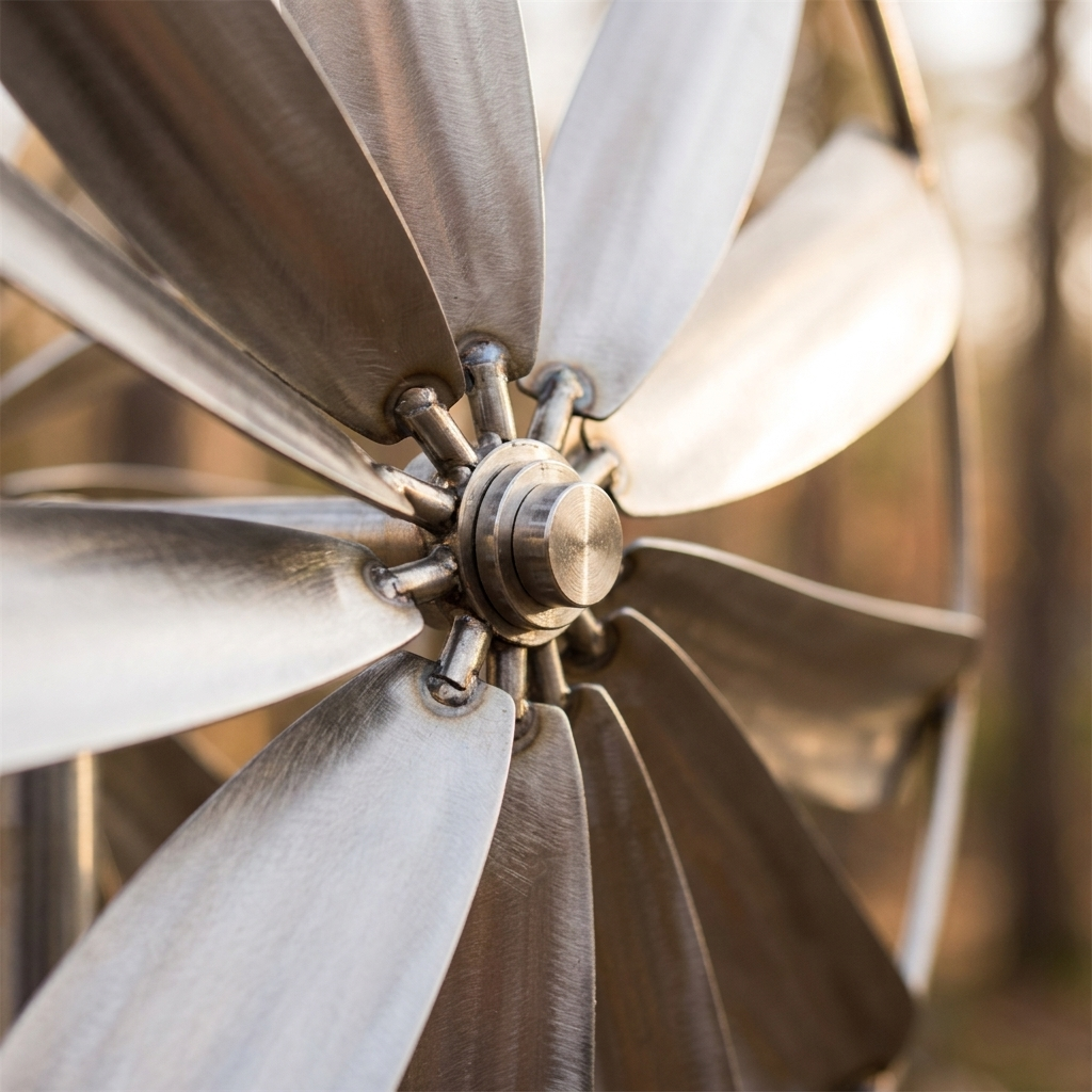 Metal Wind Spinner — close-up detail