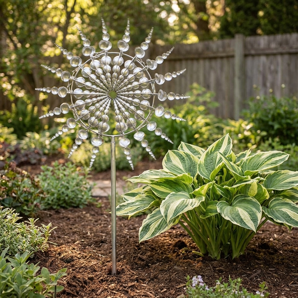 Metal Wind Spinner — in use
