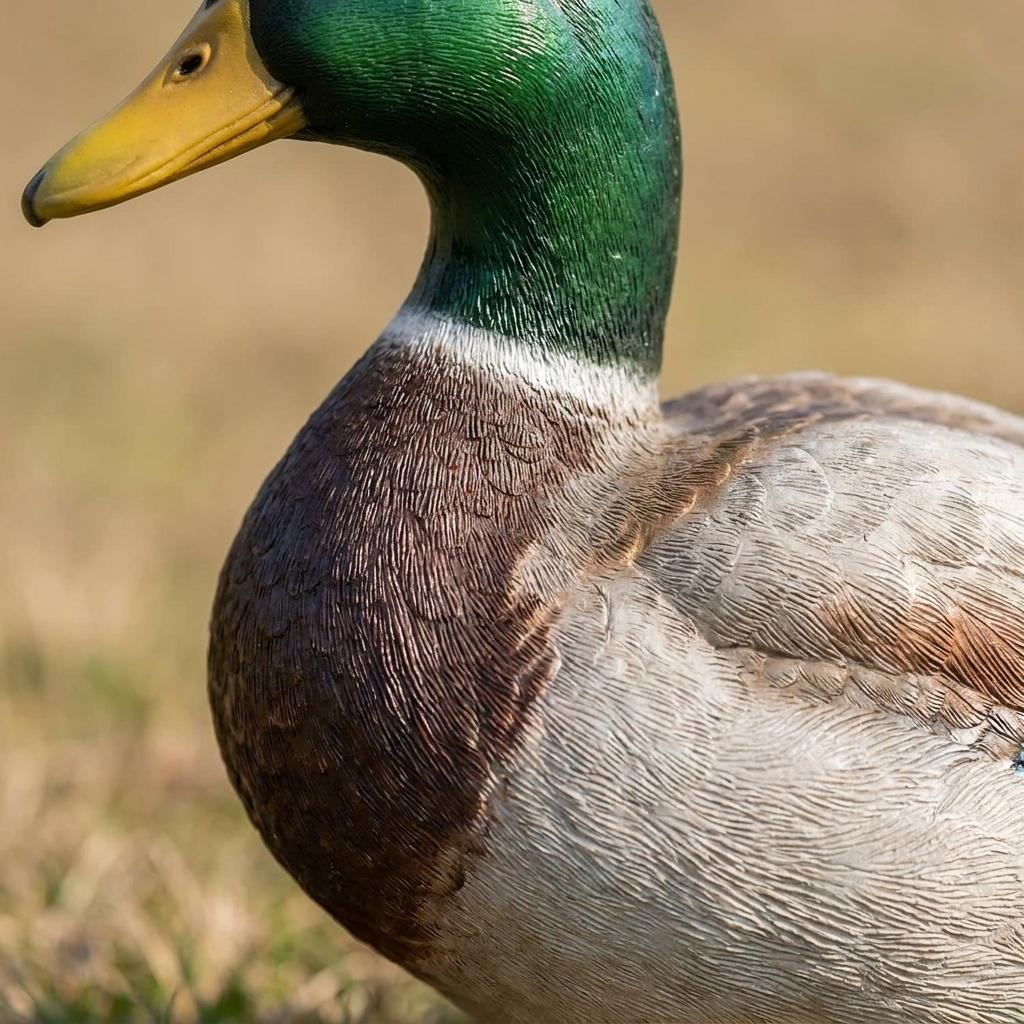 Duck Garden Sculpture — close-up detail
