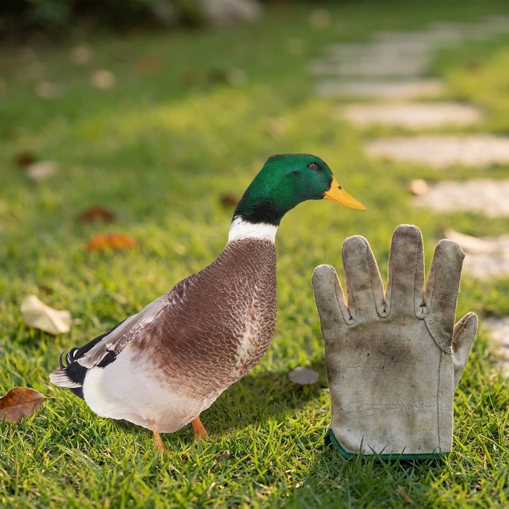Duck Garden Sculpture — in use