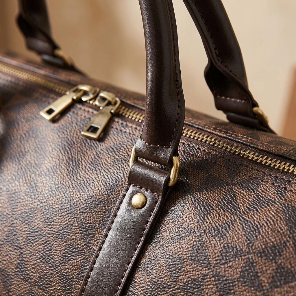 AeroVoyage Leather Duffle — close-up detail