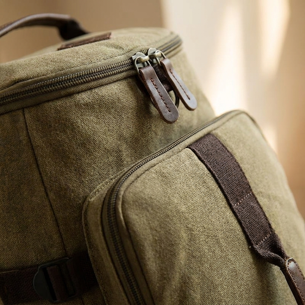 Canvas Duffle Bag — close-up detail