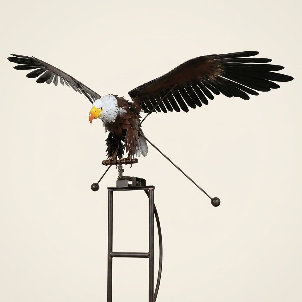 Metal Bird Spinner — Flying Eagle design