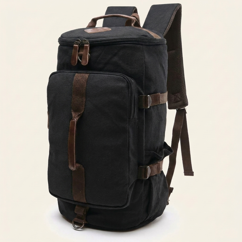 Canvas Duffle — Black colourway
