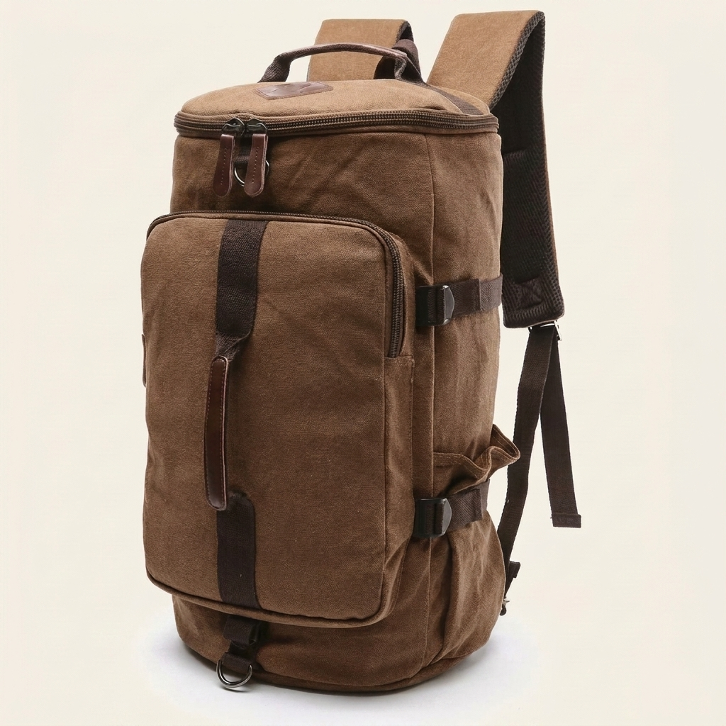 Canvas Duffle — Coffee colourway