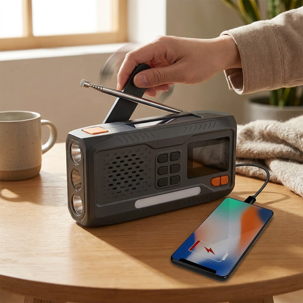 Emergency Radio — in use