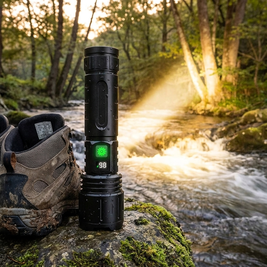 Tactical Flashlight — in use scale