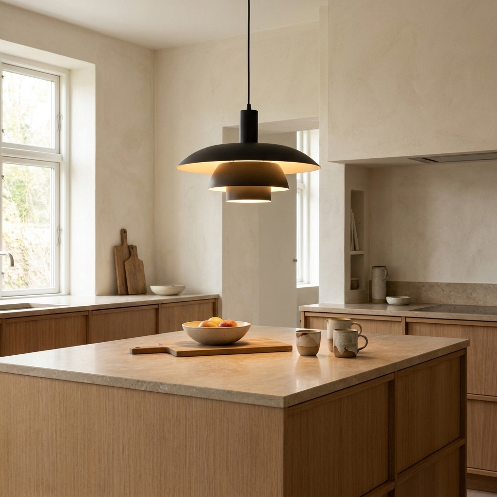 Scandinavian Tiered Pendant — in use