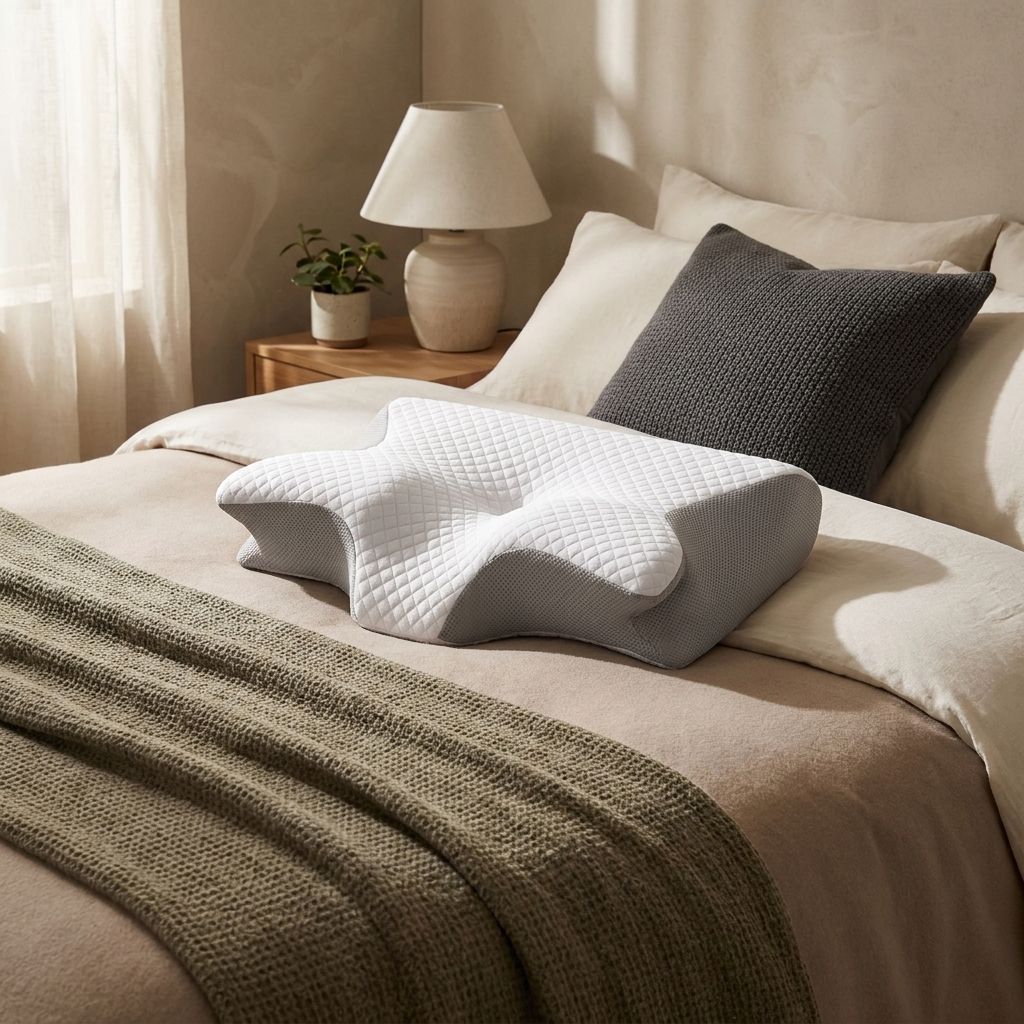 Cervical Pillow — on bed