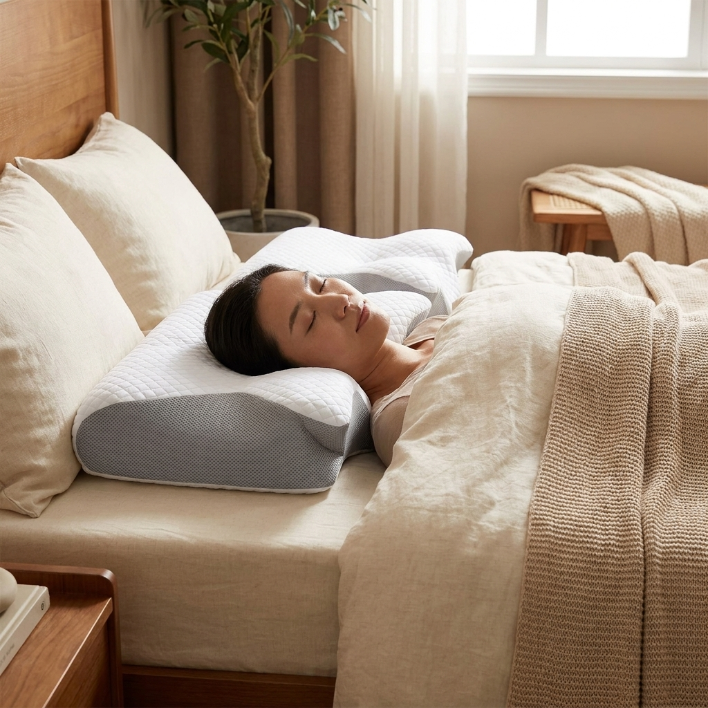 Cervical Pillow — in use