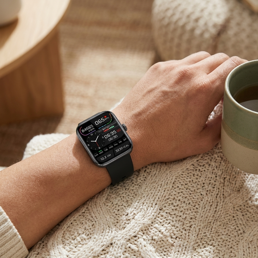 HealthTrack Smartwatch — on wrist