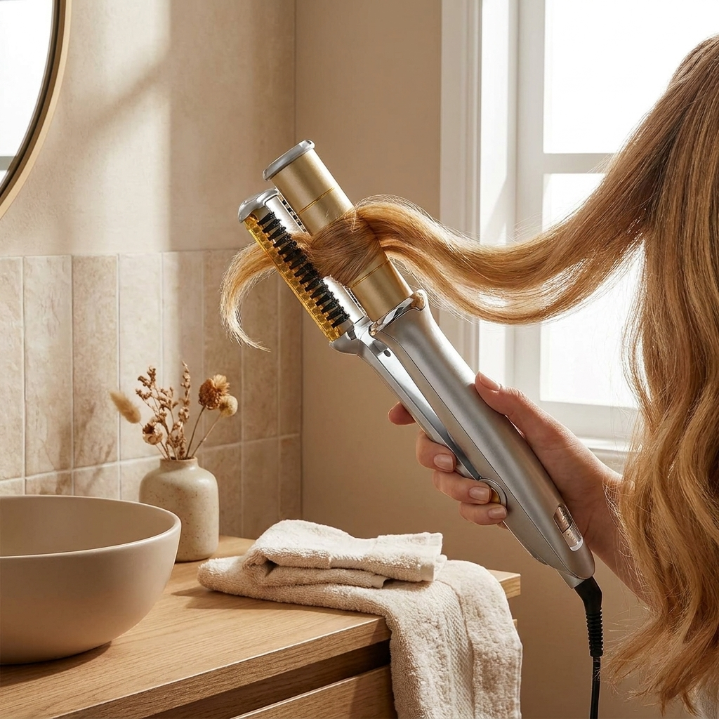Versatile Hair Styler — in use