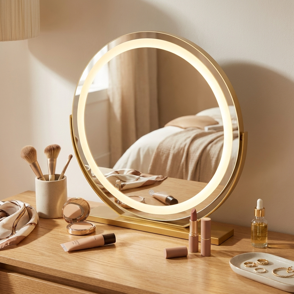 Elegant Touch Vanity Mirror — in use
