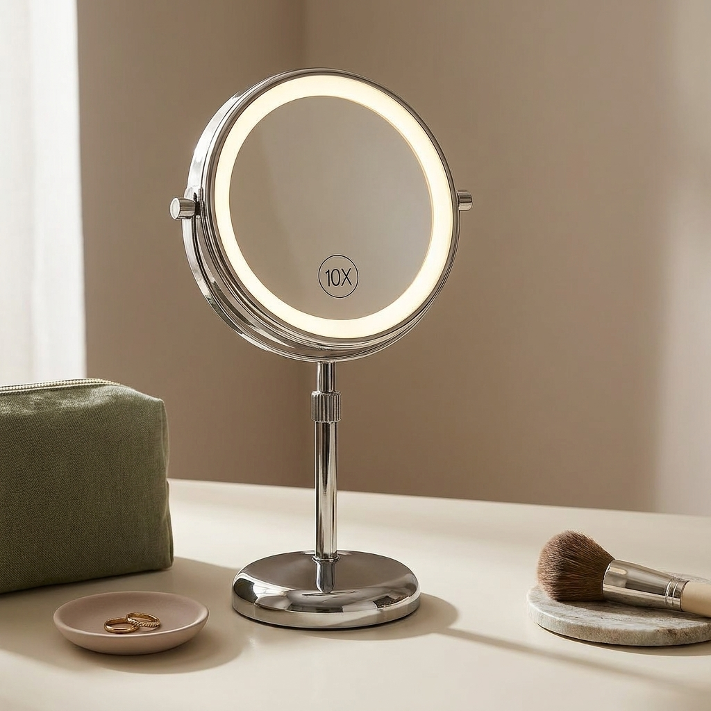 LED Vanity Mirror — on dressing table