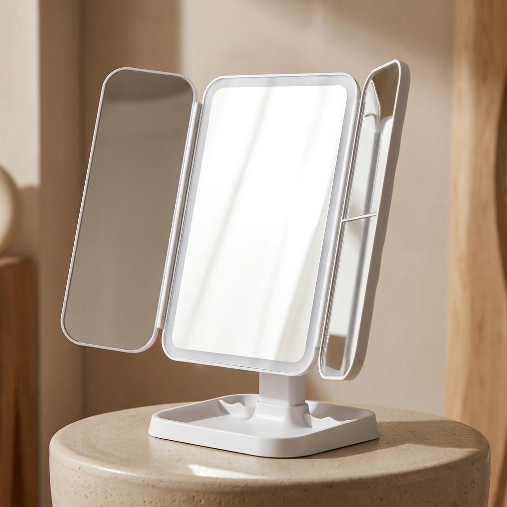 TriLuxe Glow LED Vanity Mirror — alternate angle