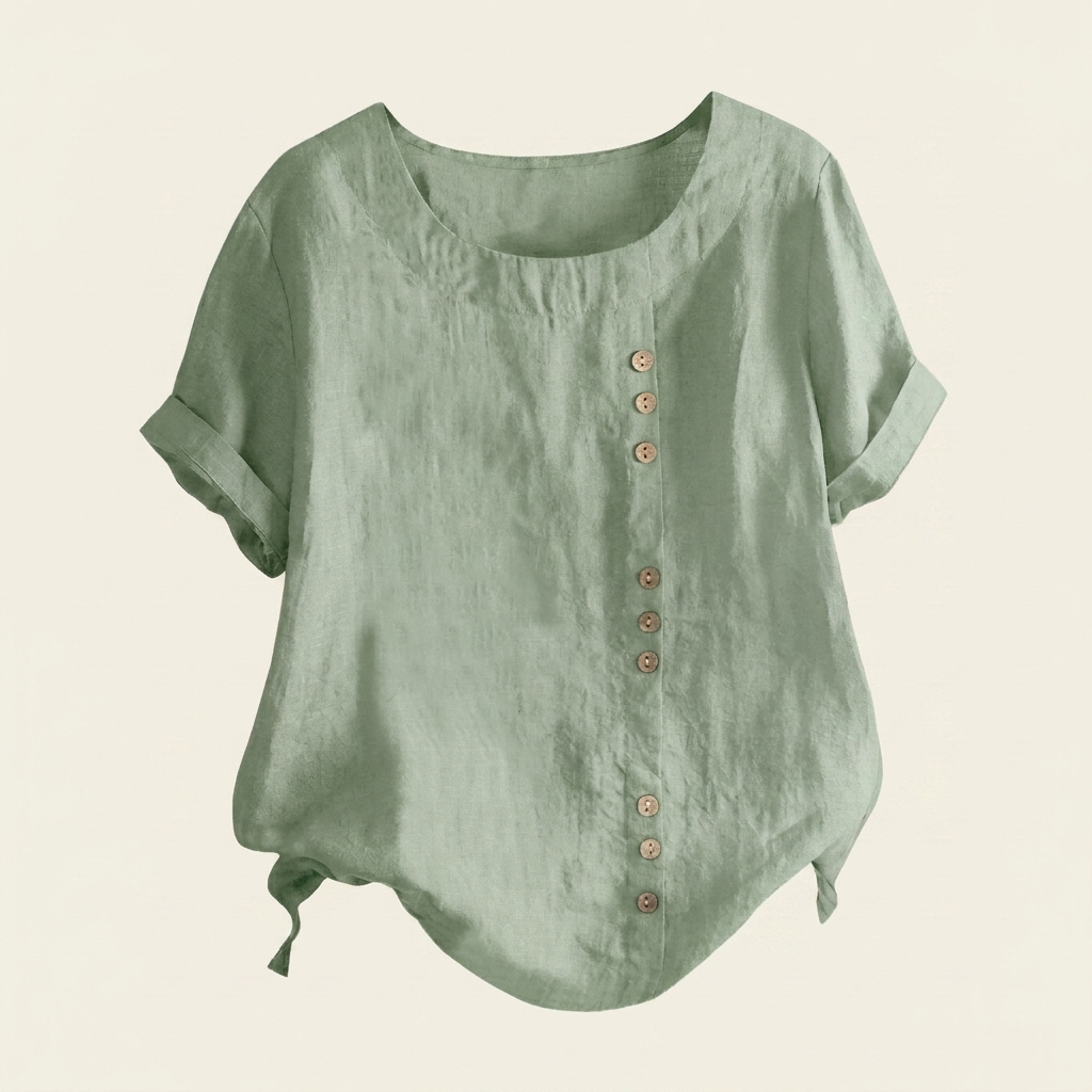 Linen Blouse — Green