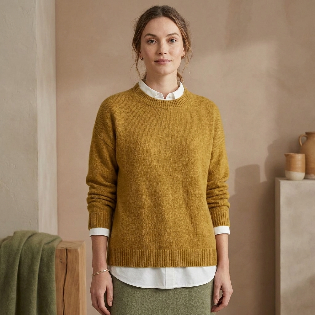 Cashmere Sweater — on model