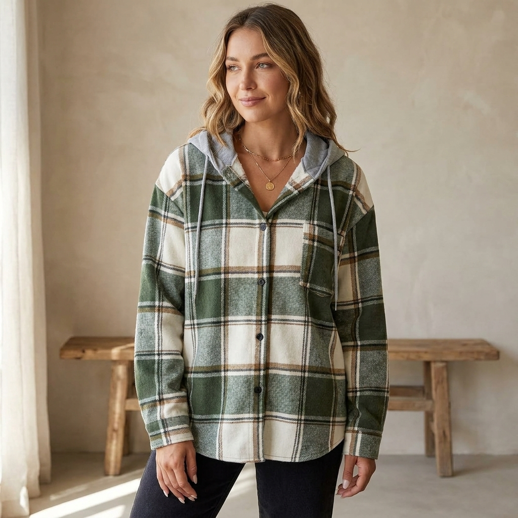 Print Hoodie — on model