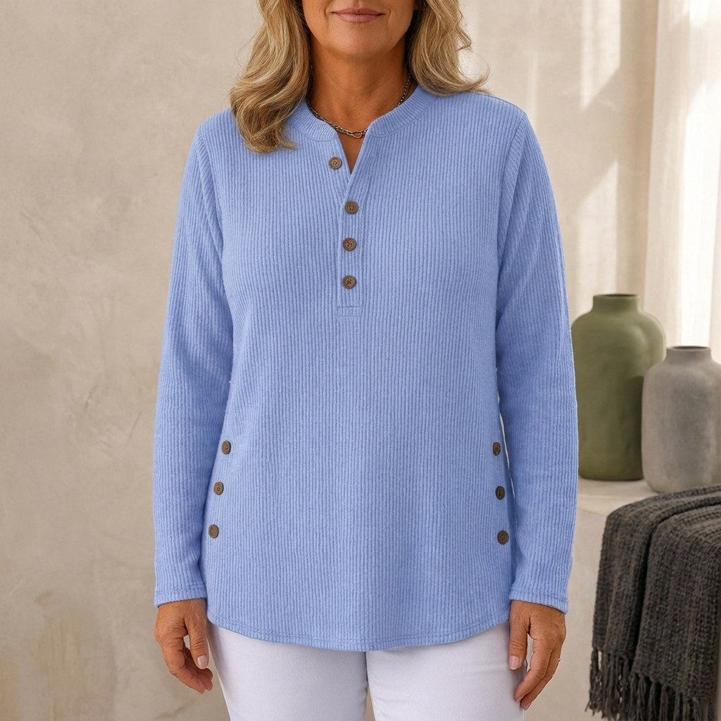 Crew-neck Pullover — on model