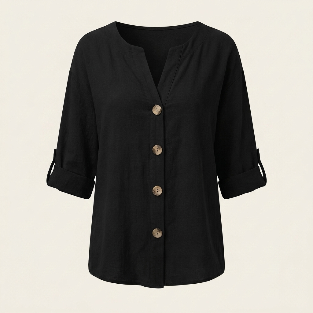 Elegant Chic Blouse — Black