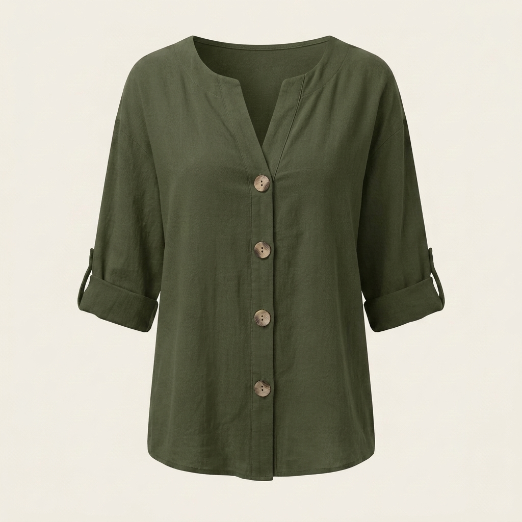 Elegant Chic Blouse — Army Green