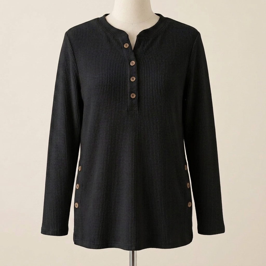 Crew-neck Pullover — Black