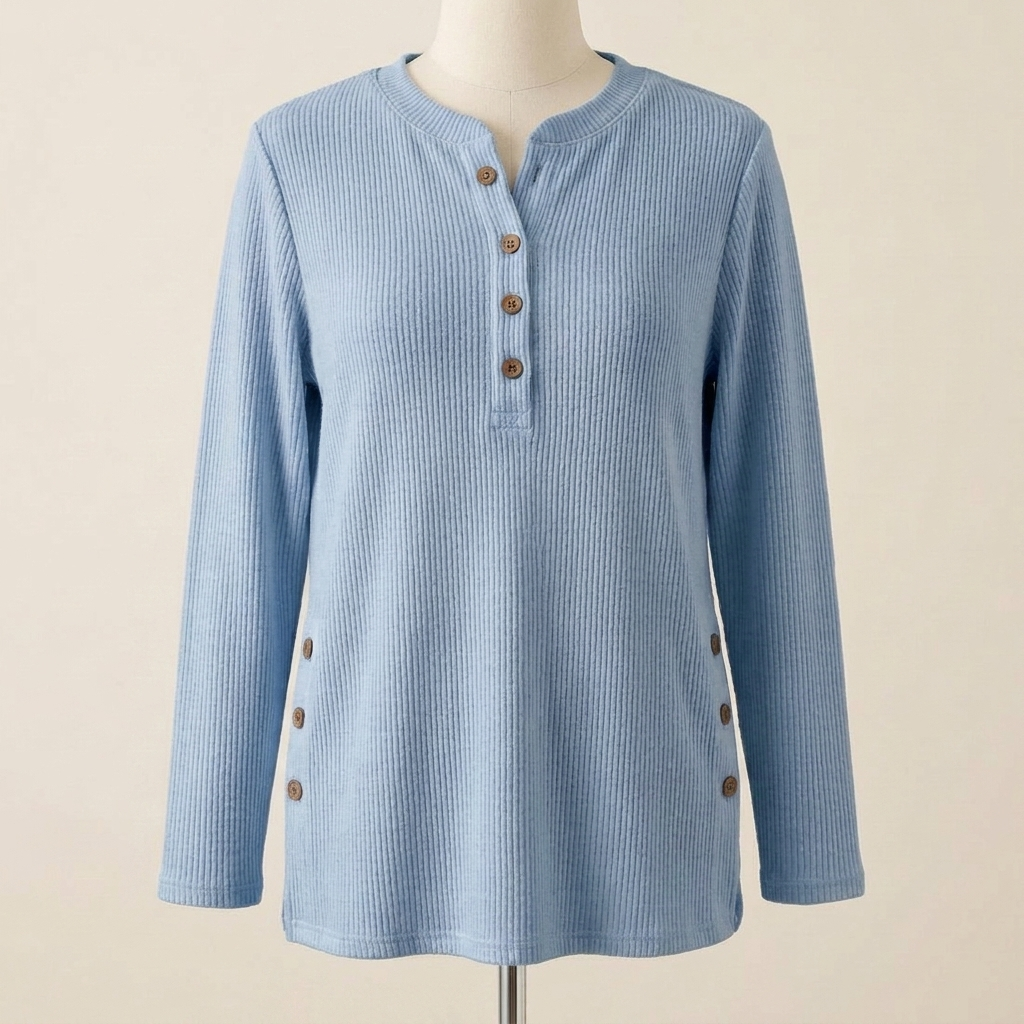 Crew-neck Pullover — Blue