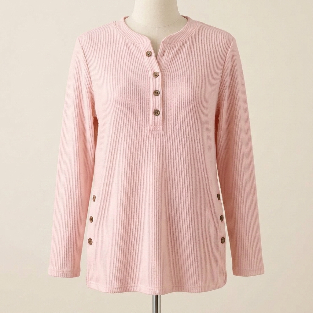Crew-neck Pullover — Pink