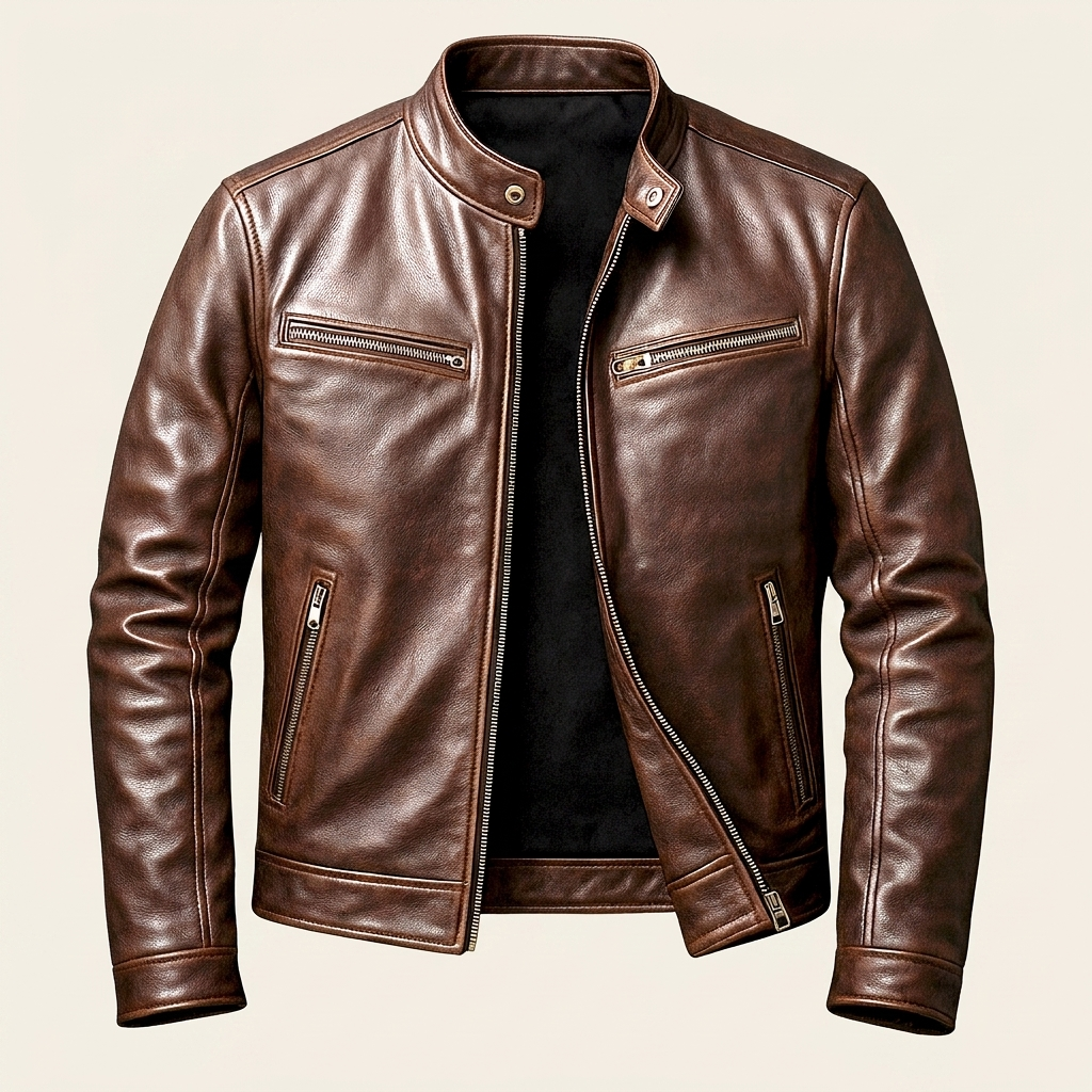 Leather Jacket — Brown