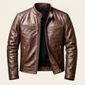 Leather Jacket — Brown