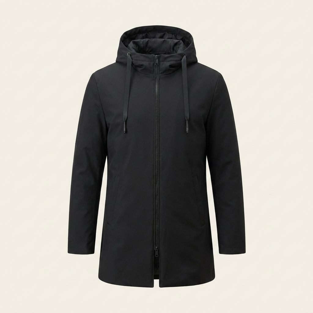 Winter Hooded Jacket — Black