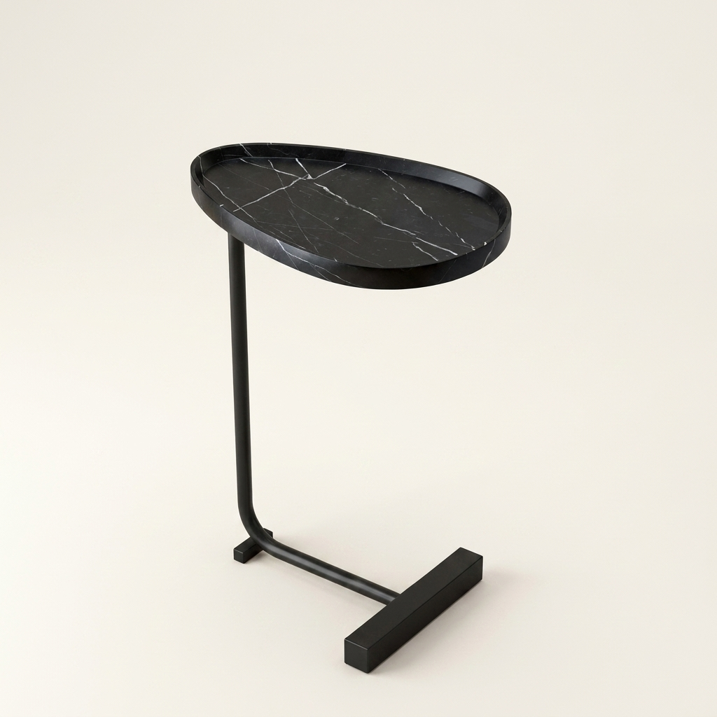 C-Shaped Side Table — Black A hero