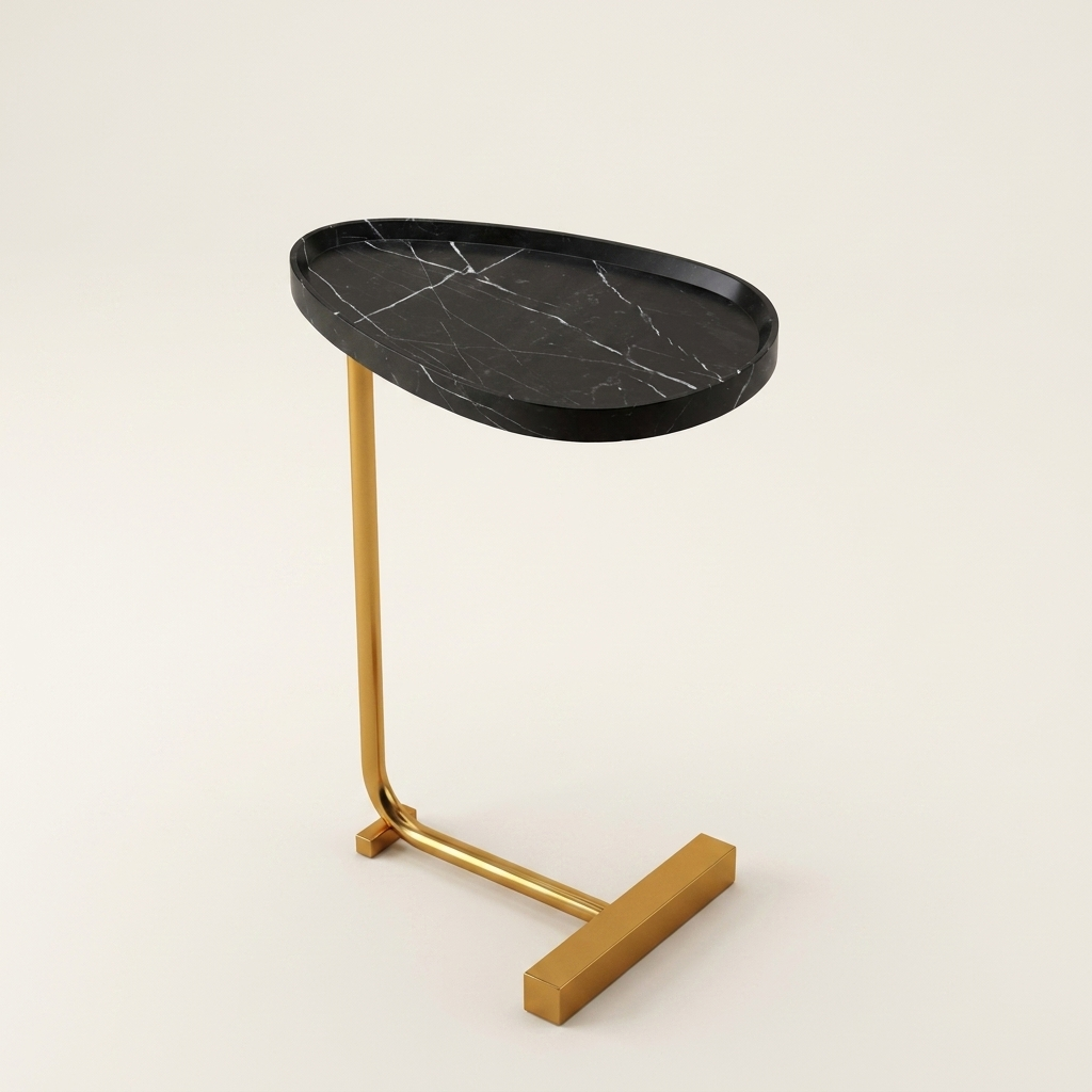 C-Shaped Side Table — Black B hero